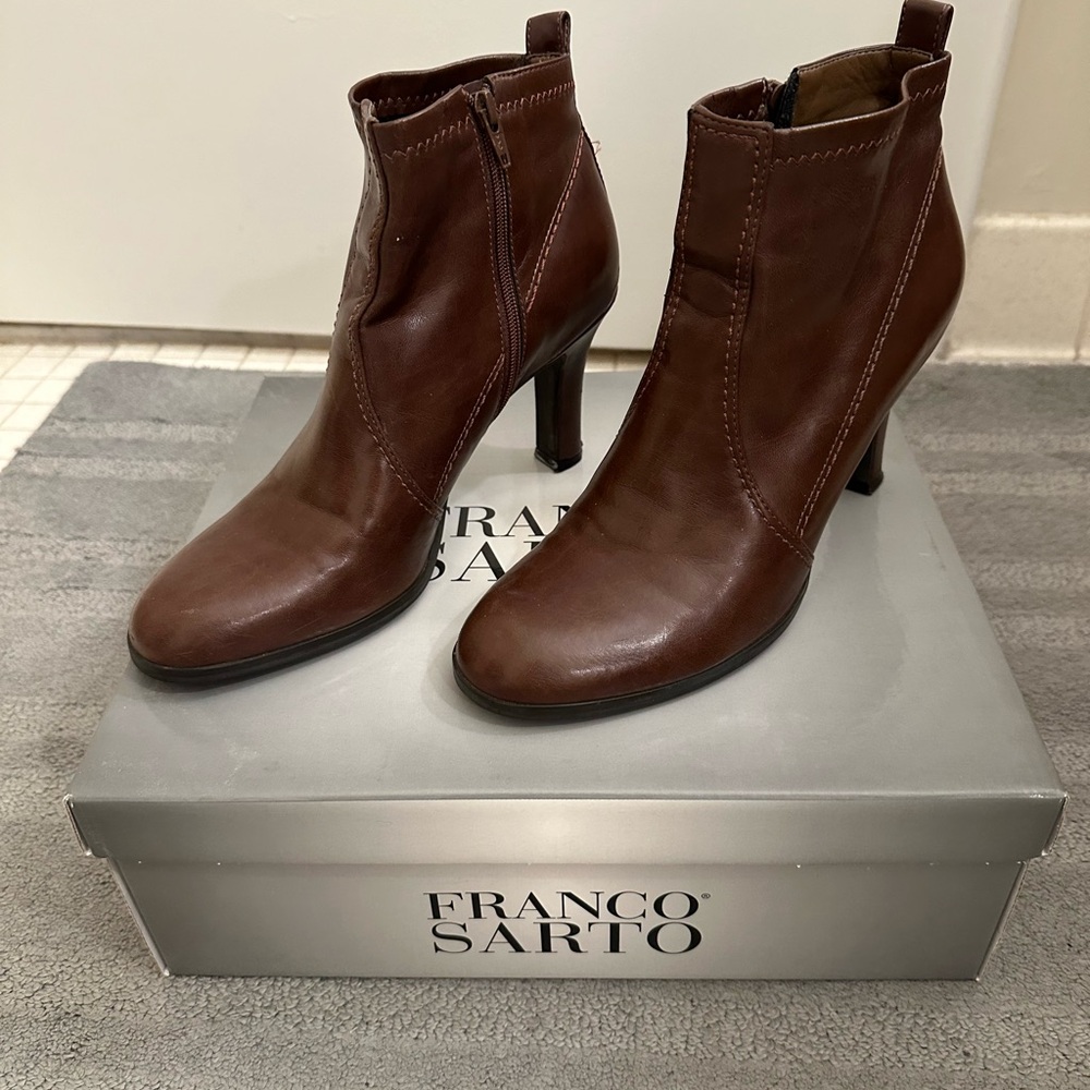 Franco Sarto Chocolate Heeled Boots